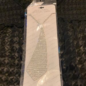 Silver Necktie Necklace